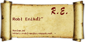 Robl Enikő névjegykártya